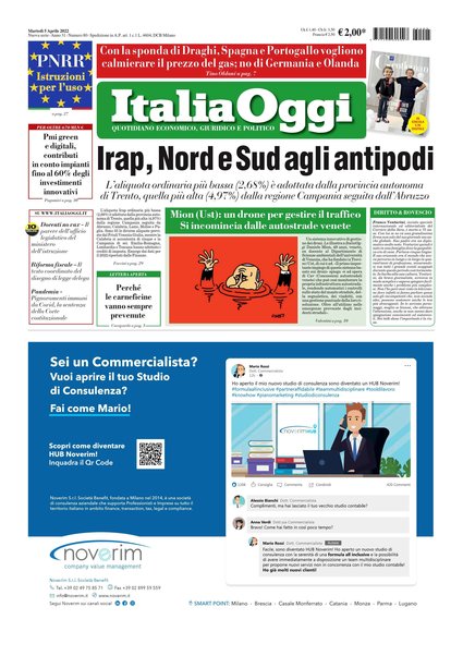 Italia oggi : quotidiano di economia finanza e politica